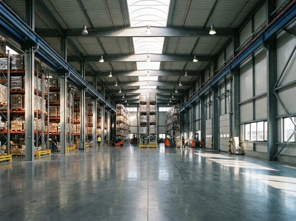 Warehouse floor, high build epoxy
